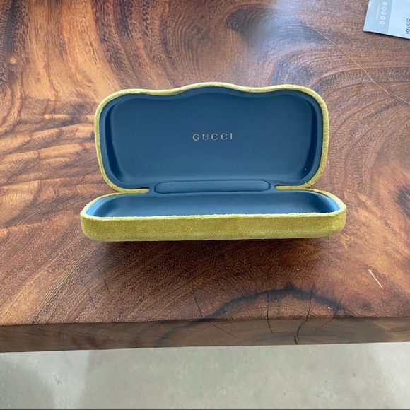 Gucci Accessories - GUCCI Sunglasses case, Neon Green! Gently used.